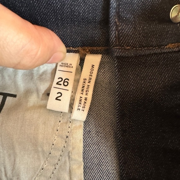 Loft Made & Loved Modern High Waist Skinny Ankle Denim Jeans Dark Wash Womens 2 - Picture 5 of 10